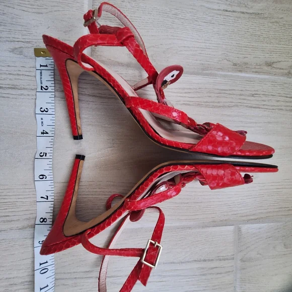 Kate Spade Red Idalou Parrot Sparkly Gem Ankle Strap Heels - Size 9 - Picture 13 of 13